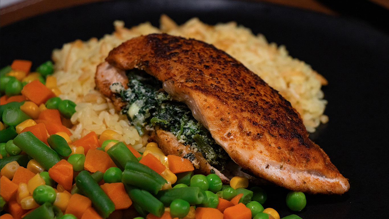 Flavorful Spinach and Feta Stuffed Chicken! - Midamar Halal