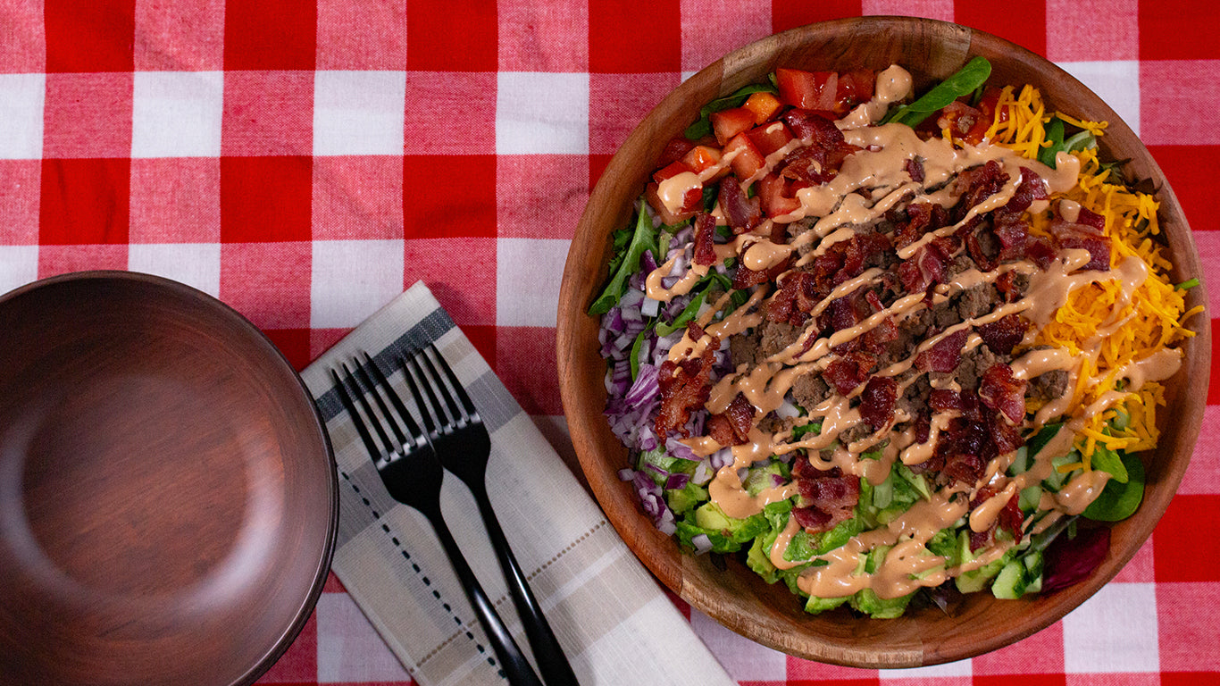 Cheeseburger bowls are a new way to enjoy your favorite burger! &ndash; Midamar Halal