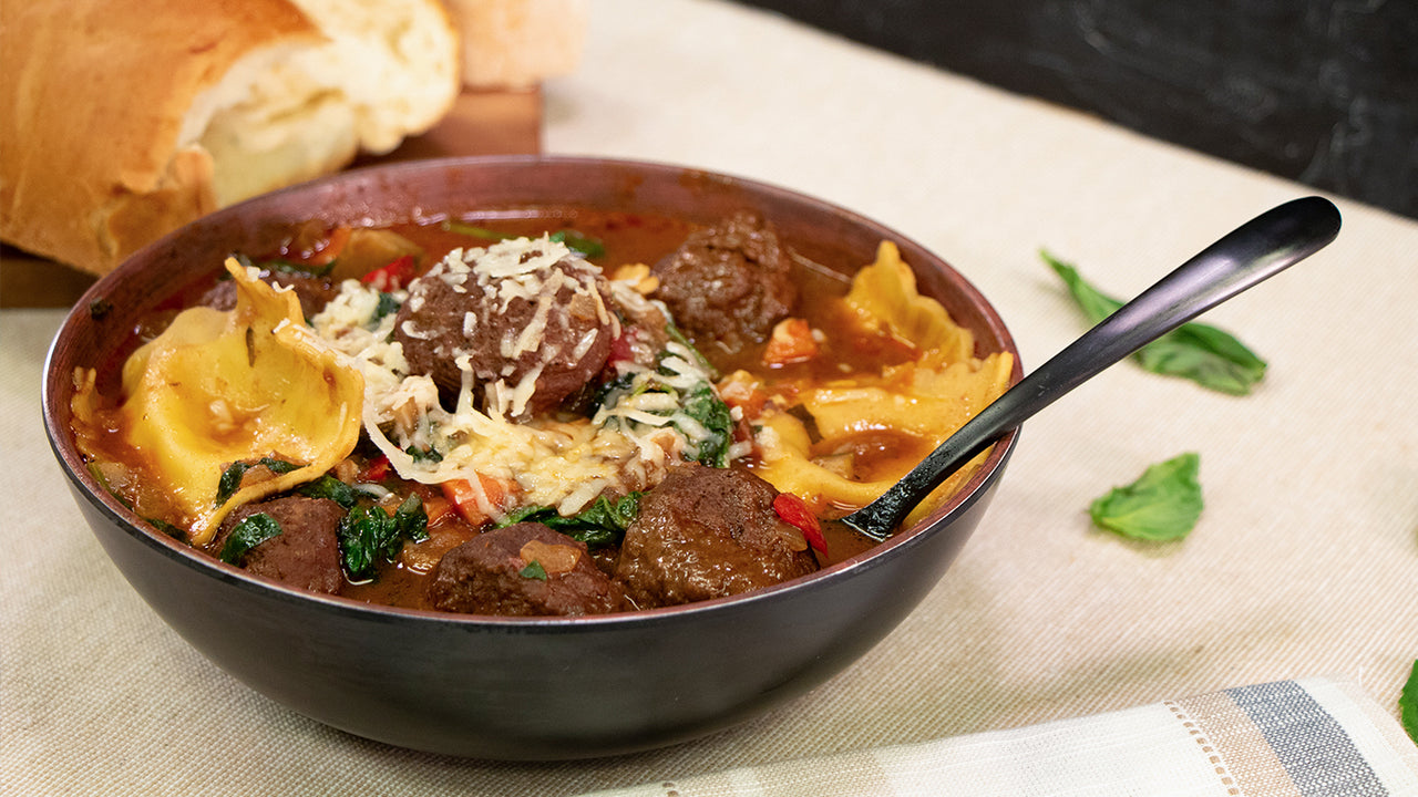 halal turkey meatball soup freeze large batch school night dinner