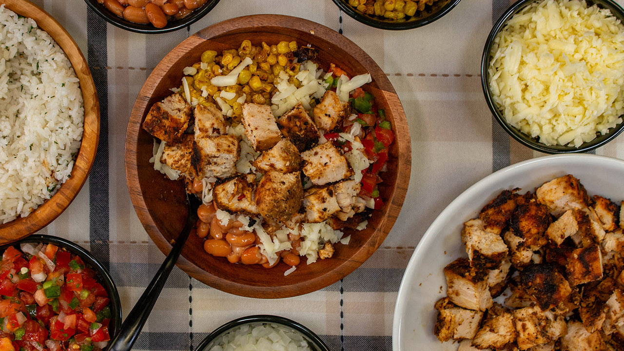 Halal ground turkey taco bowl stovetop for quick light summer dinner