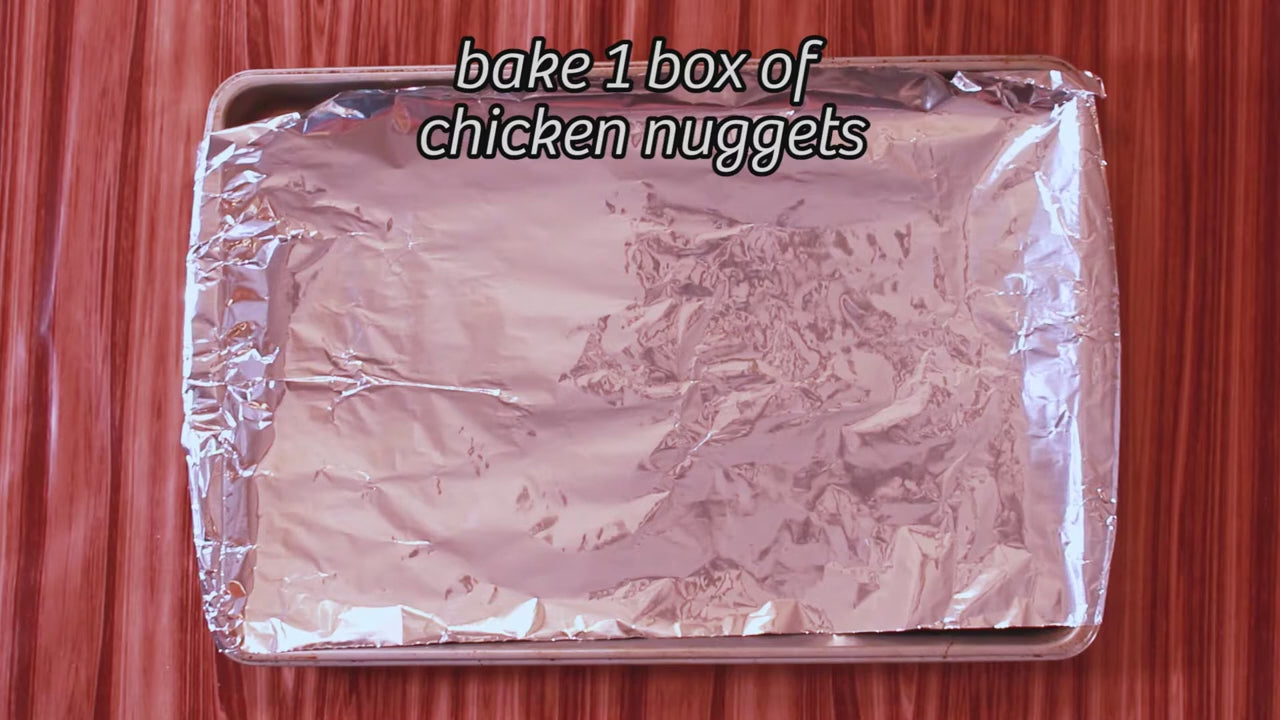 a video showing how to make honey mustard glazed chicken nuggets using midamar product